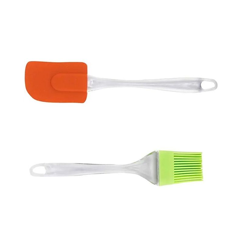 GENERICO - Set de Utensilios 2 en 1 Espátula y Cepillo para Hornear