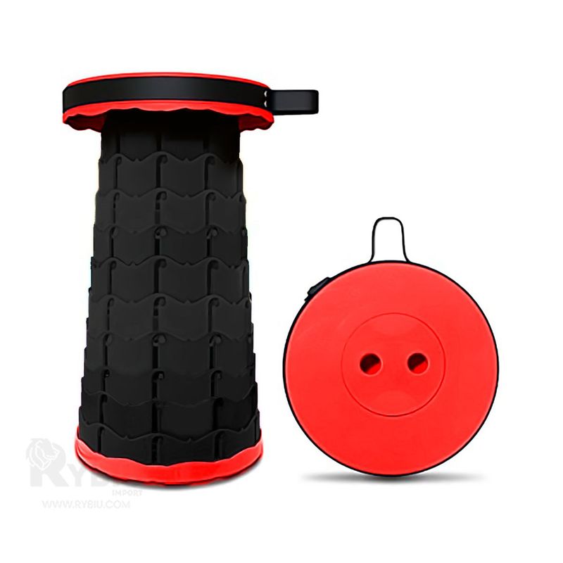 GENERICO - Silla Portatil para Camping Ajustable Rojo