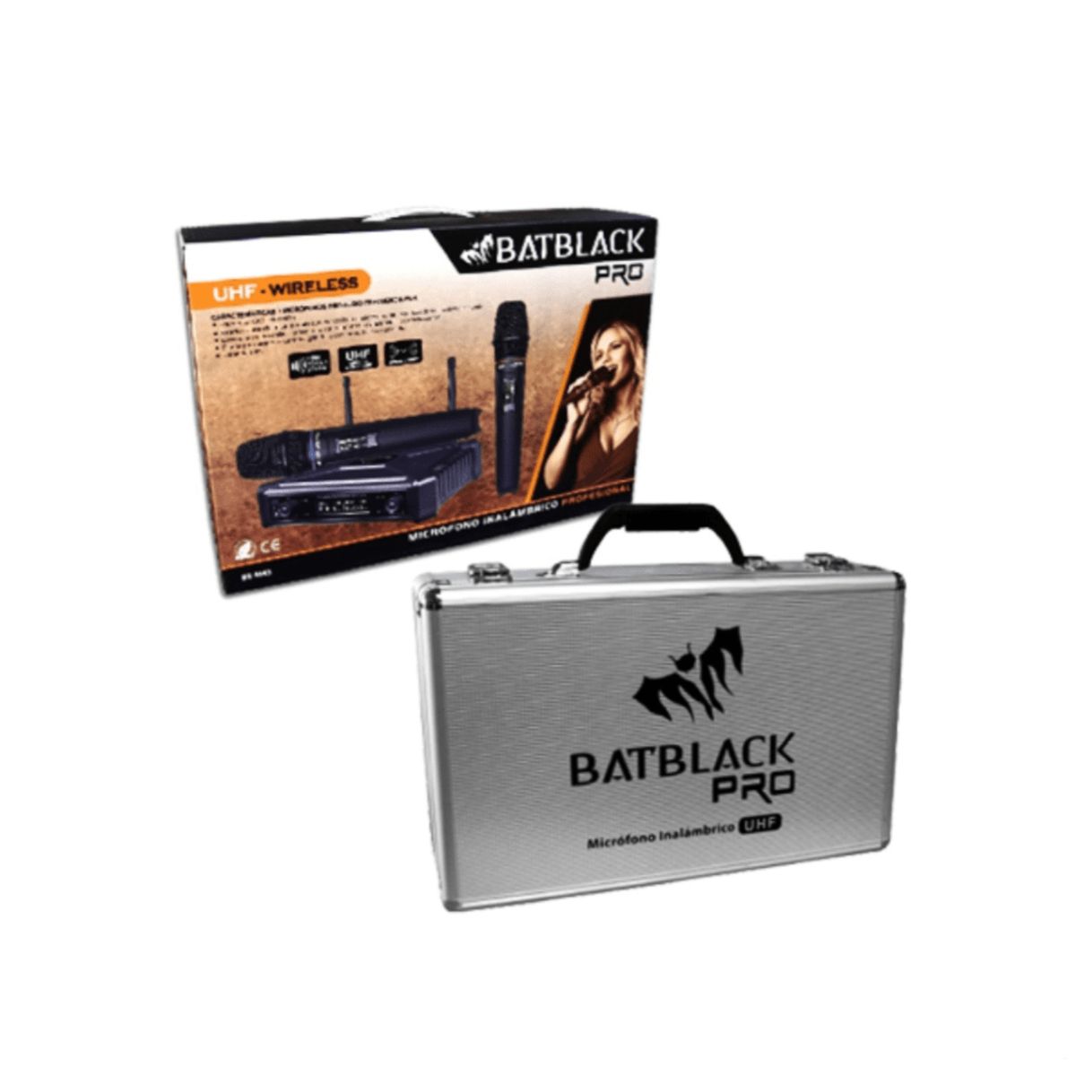 BATBLACK - microfono inalambrico profesional uhf doble batblack BT-M43 PRO