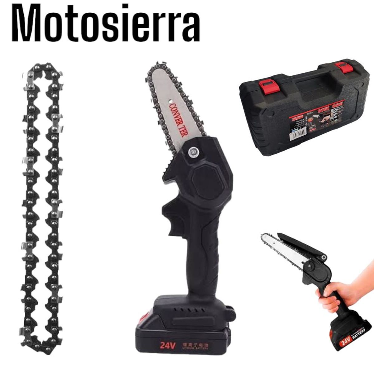OEM - Motosierra Electrica Portatil Inalambrica Cortadora de Madera Mini