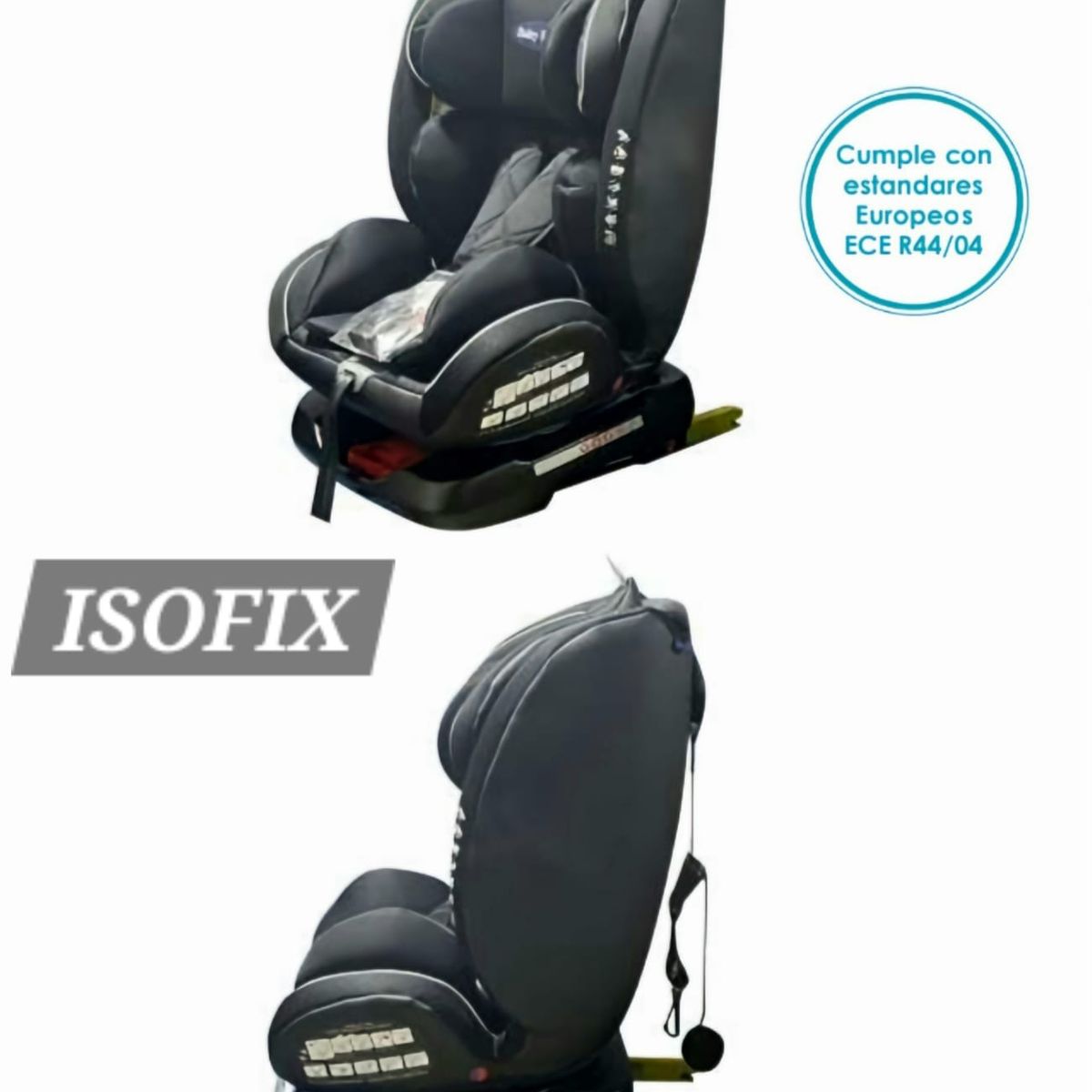 BABY KITS - Silla de Auto para Bebe Niños Asiento Giratorio Isofix Black
