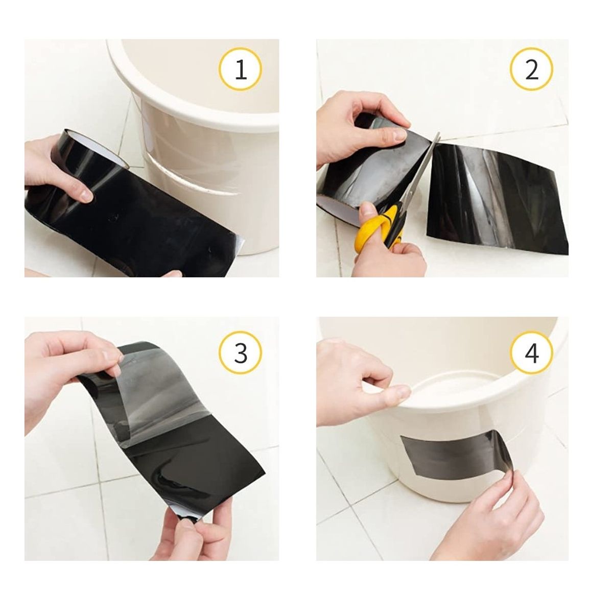 GENERICO - Flex Tape - Cinta impermeable de goma NEGRO