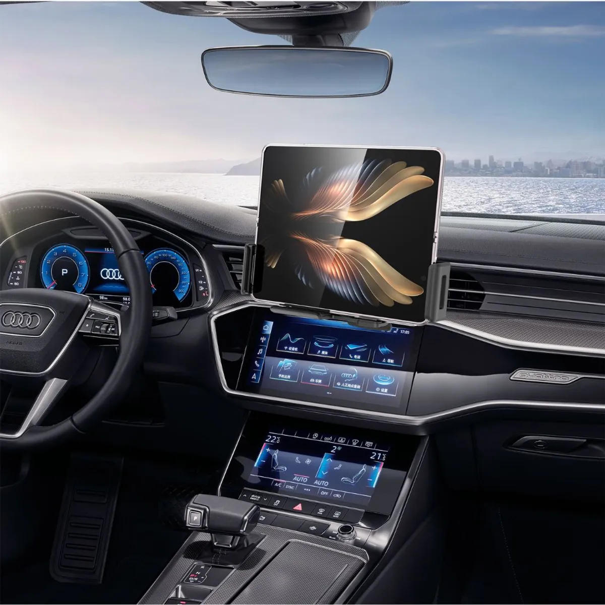 GENERICO - Soporte de celular carga inalámbrica iPhone Samsung Z Flip