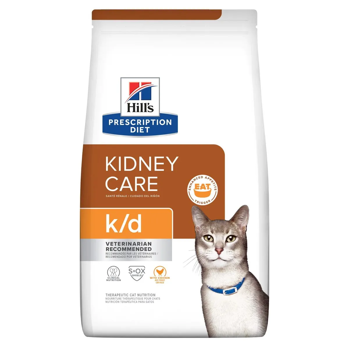 HILLS PET NUTRITION - Hills k/d feline 1.8kg gato adulto renal  1.8
