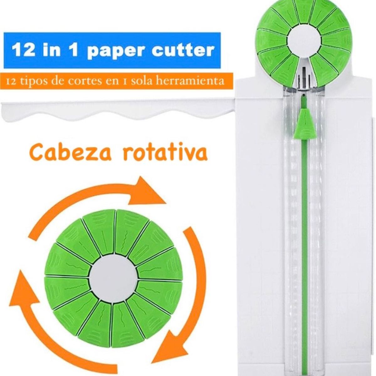 GENERICO - Cortador de Papel Guillotina  12 Formas de corte en Uno