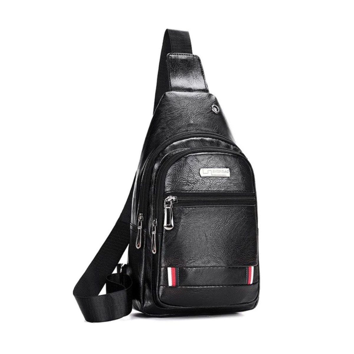 GENERICO - Pechera Mochila Morral Hombre cuero sintético