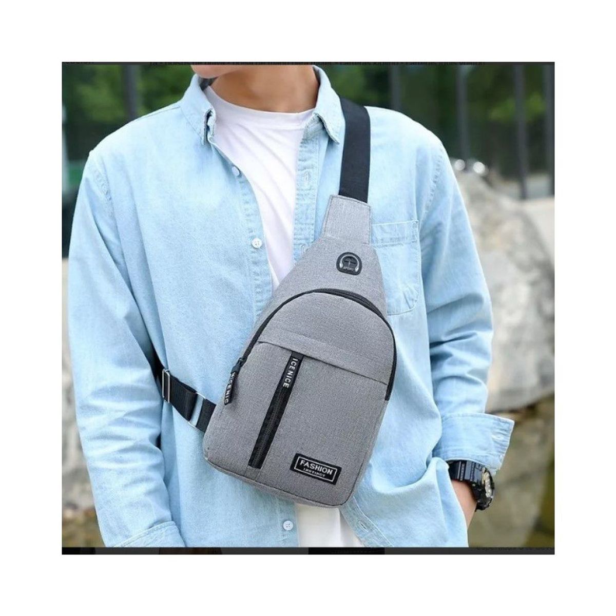 GENERICO - Morral Bandolera Riñonera Cruzado Juvenil Antirrobo