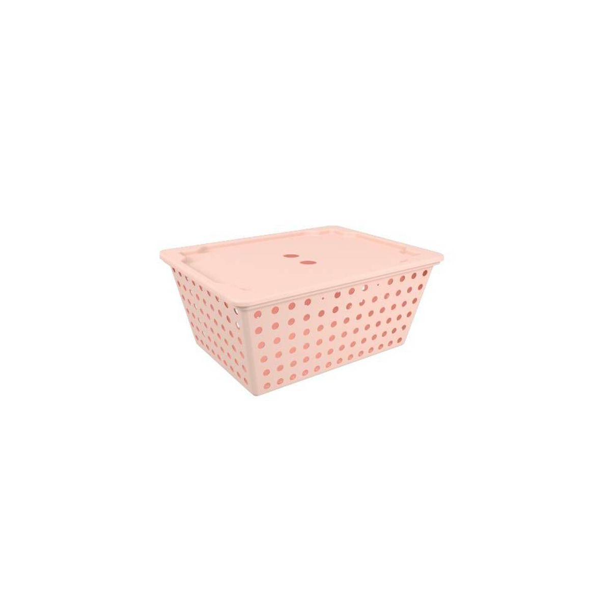 COZA - Caja Cesta Organizadora Con Tapa Maxi 12.9L Coza One Rosa