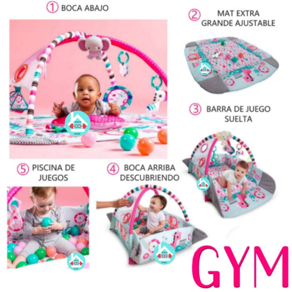 IDEAL - Gimnasio Musical 5 en 1 multifunción G Y M R