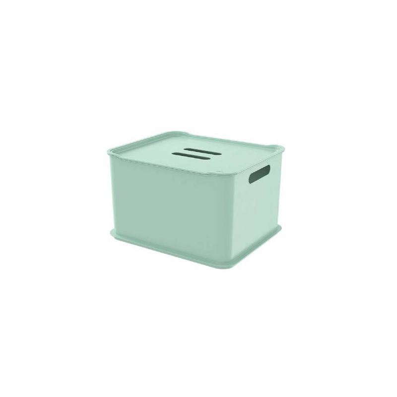 COZA - Caja Cesta Organizadora Con Tapa 2.2L Coza Ultra Fit Verde Soft