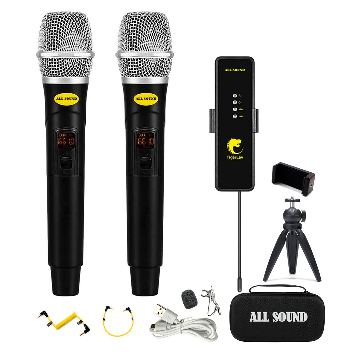 ALL SOUND - Micrófono Inalámbrico TIGER LAV ALL SOUNDT L3 Pro UHF Reportero