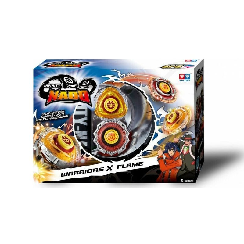 INFINITY NADO - Juguete 2 Trompos de Batalla Serie Split Warriors x Flame