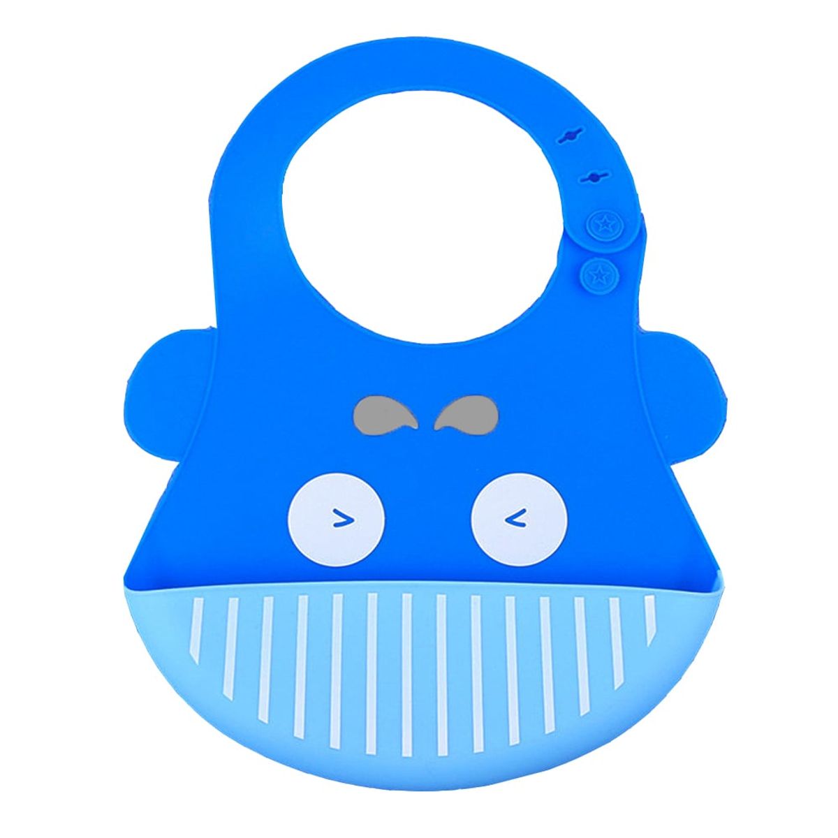 GENERICO - Babero ballena con bolsillo atrapa comida para bebe