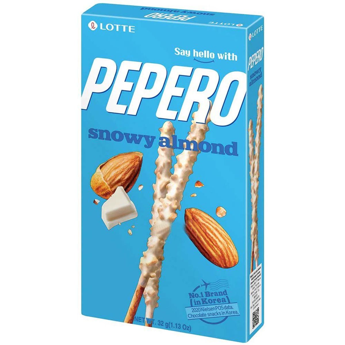 GENERICO - Pepero Bañado en Chocolate Blanco Palitos de almendras