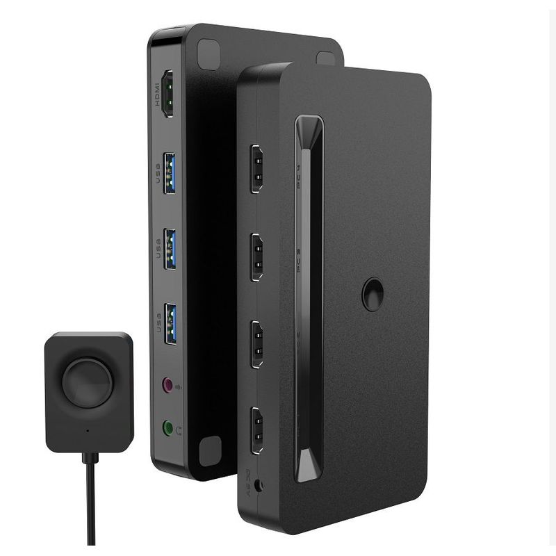 GENERICO - Kvm Switch Hdmi para 4 Pc ö Laptop 1 Salida para Pantalla Hdmi