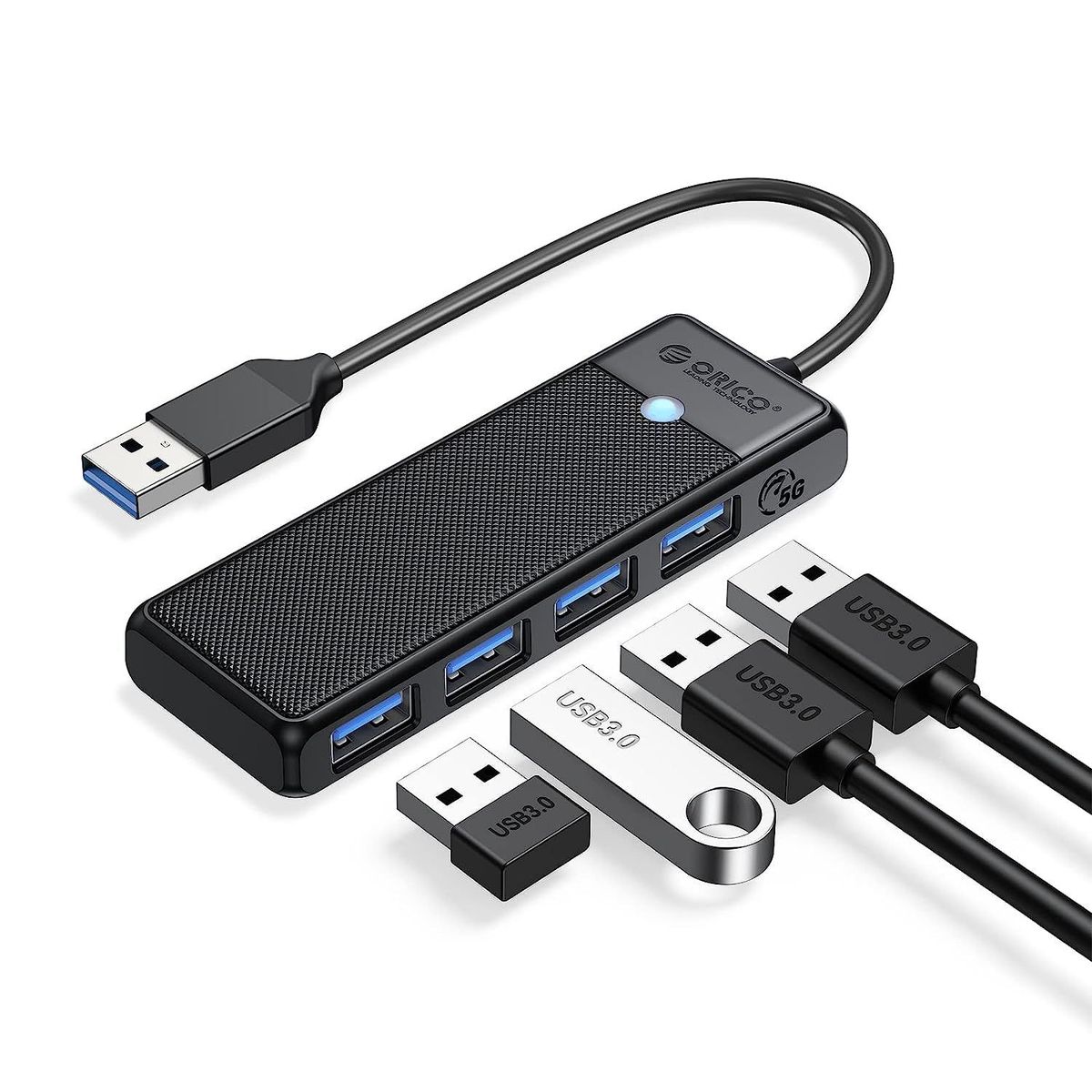 ORICO - Hub Usb 3.0 de 4 Puertos Orico Mod.Papw4A-U3-Bk