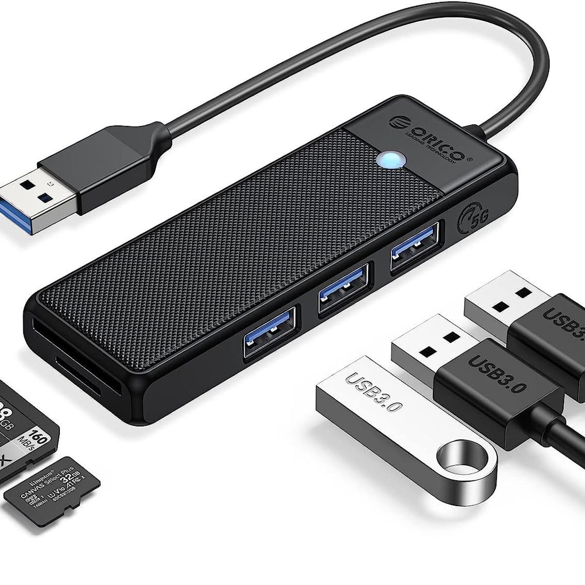 ORICO - Hub Usb 3.0 de 3 Puertos + Sd/Tf Orico Mod. Papw3At