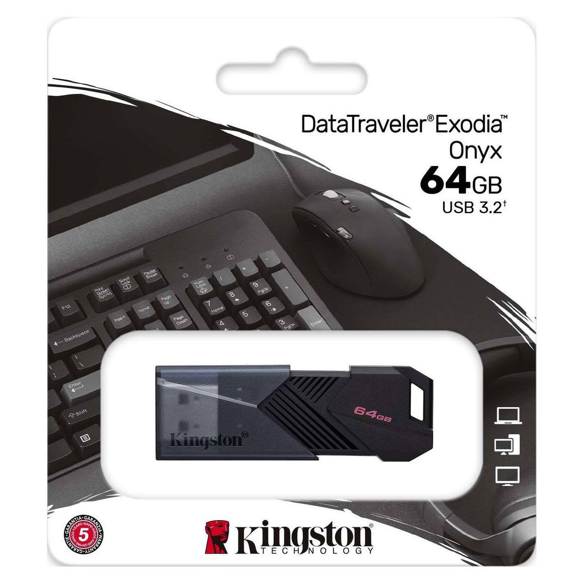 KINGSTON - USB 3.2 Kingston 64GB DataTraveler Exodia Onyx - DTXON/64GB