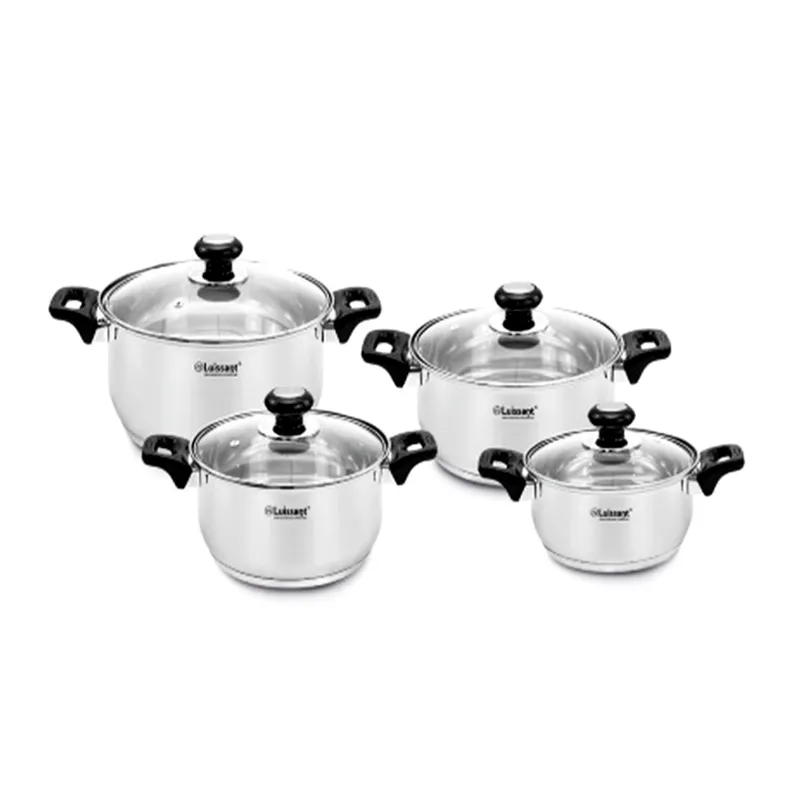 LUISSANT - Juego de ollas Luissant LU 1104A 8 Piezas Negro