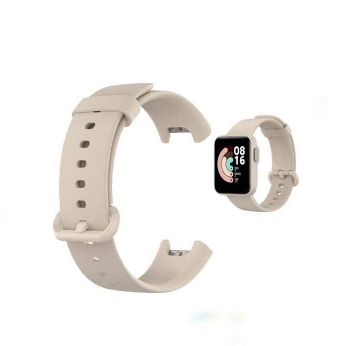 GENERICO - Correa de Silicona para Redmi Watch 2 Lite BEIGE.