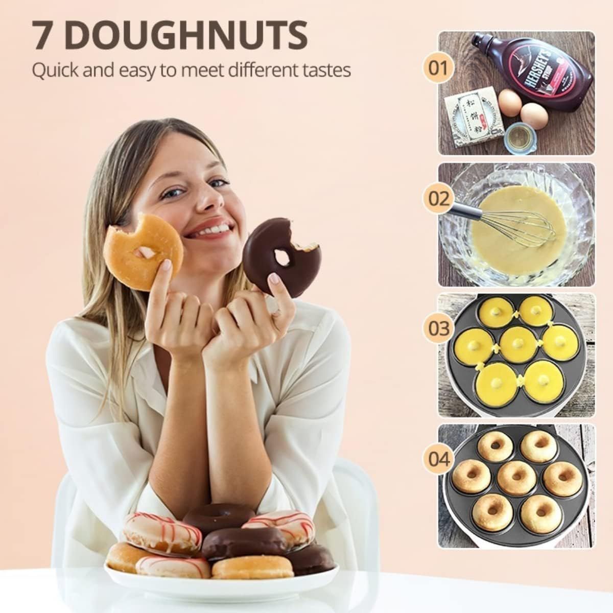 OEM - Máquina para Hacer Rosquilla Mini Donas 7 la Vez