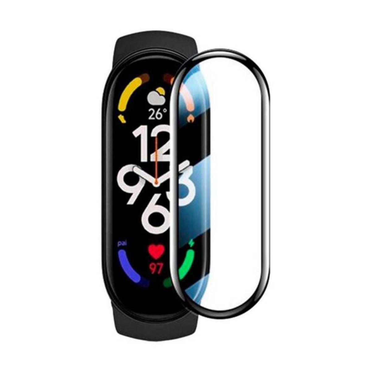 GENERICO - Protector de ceramica 3D Para Xiaomi Mi Band 7 Negro