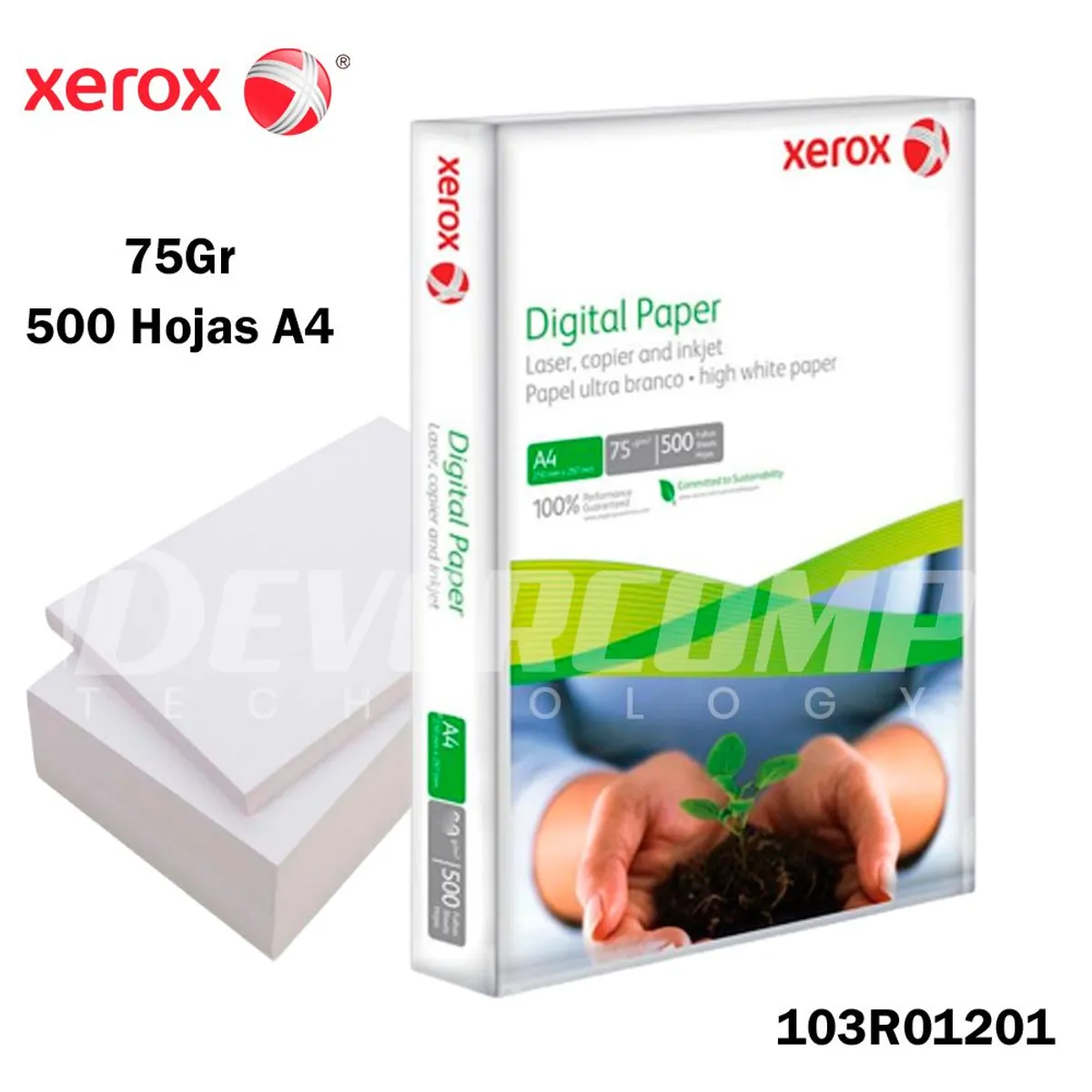 XEROX - Papel Bond Xerox A4 75G BRA 500 Hojas (103R01201)