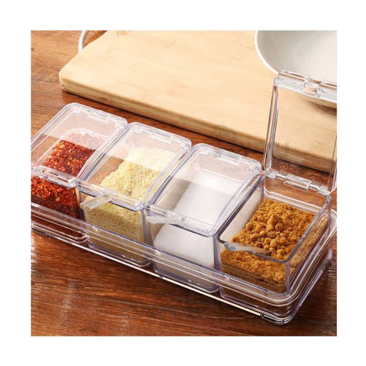 GENERICO - Pack 4 Condimenteros Especiero Salero Pimentero