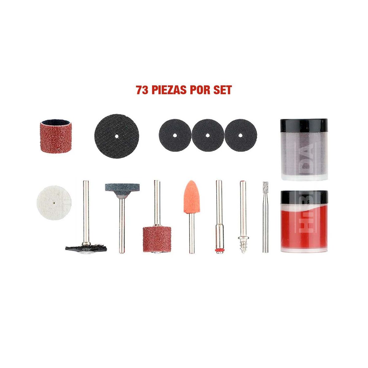TOTAL TOOLS - SET 73 PIEZAS PARA MINITORNO PUNTAS LIJAR PULIR AMOLAR - TAKMG7072
