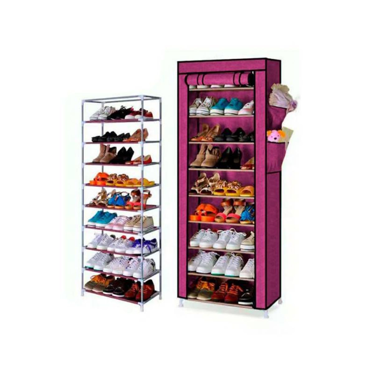 GENERICO - Organizador de Zapatos Armable Zapatera de 9 niveles Con Funda