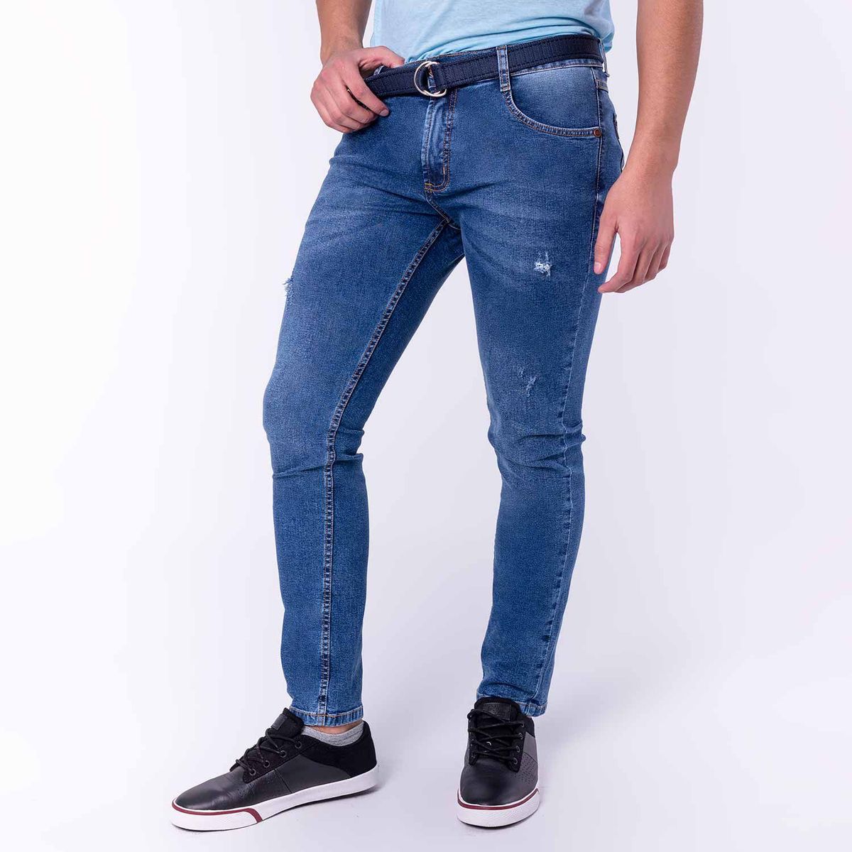 FITS MEN - Pantalon Clasico Denim Stretch Galvan Hombre