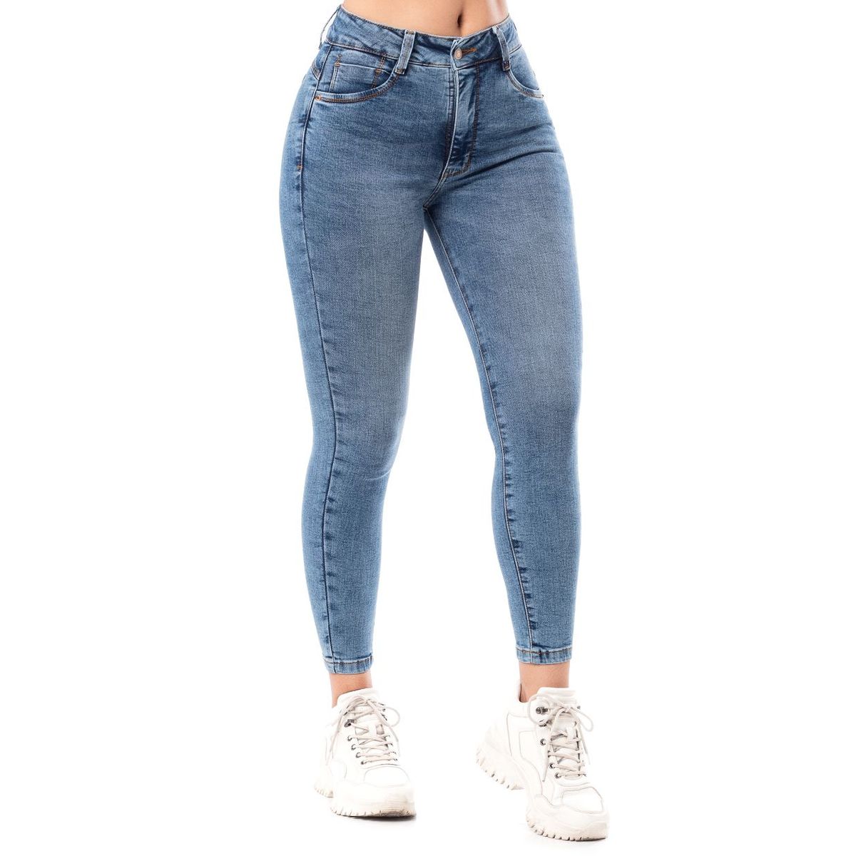 SQUEEZE - Pantalon Clasico Denim Stretch Ingrid Mujer