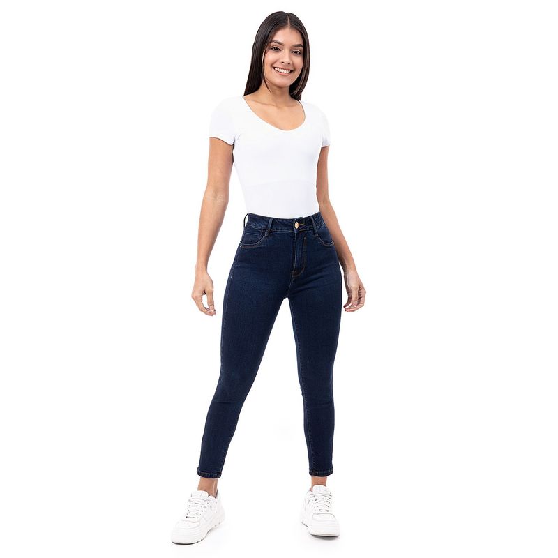 PIONIER - Pantalon Clasico Denim Stretch Mujer Ximenah