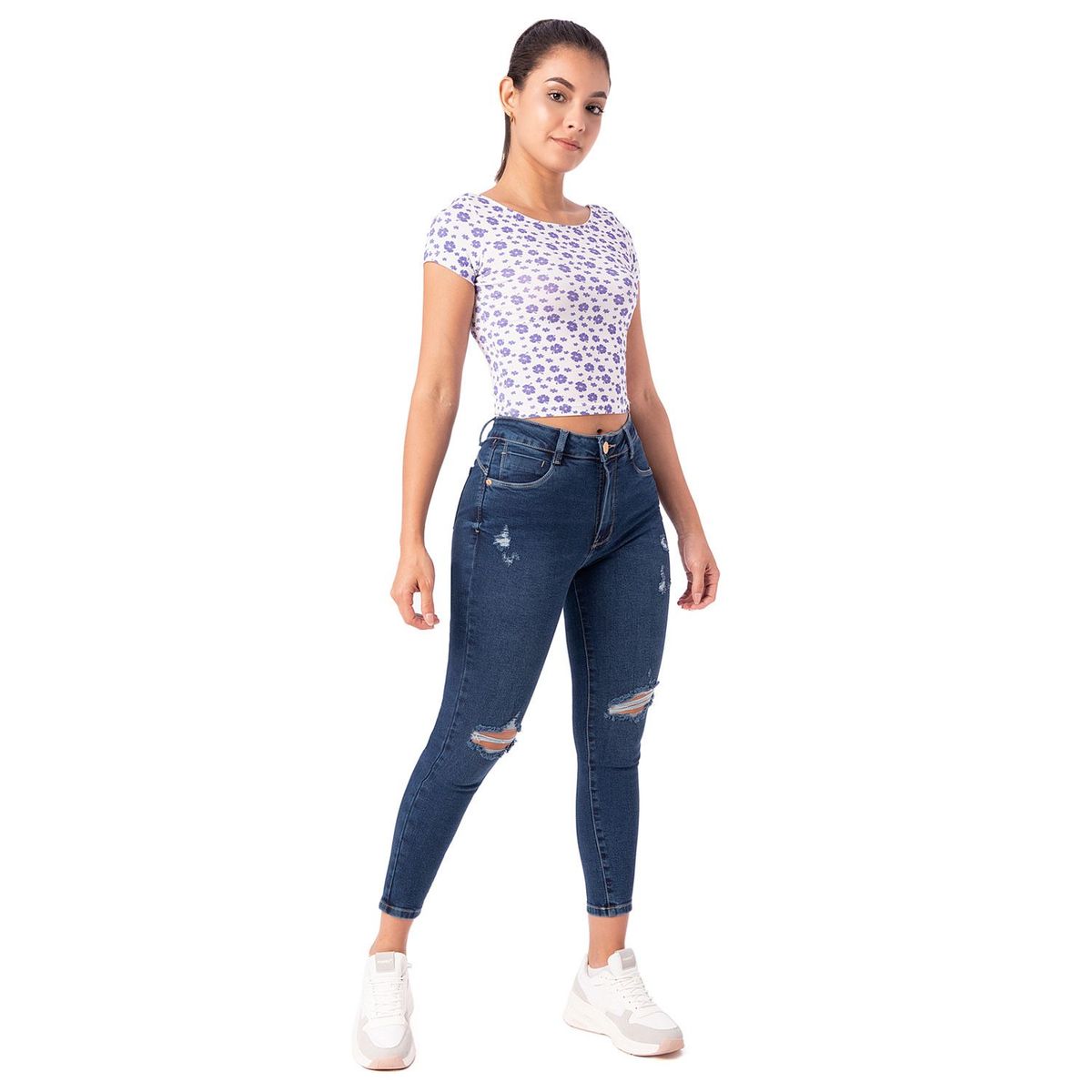 PIONIER - Pantalon Clasico Denim Stretch Mujer Yveth