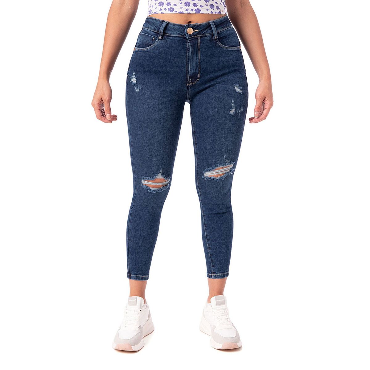 PIONIER - Pantalon Clasico Denim Stretch Mujer Yveth