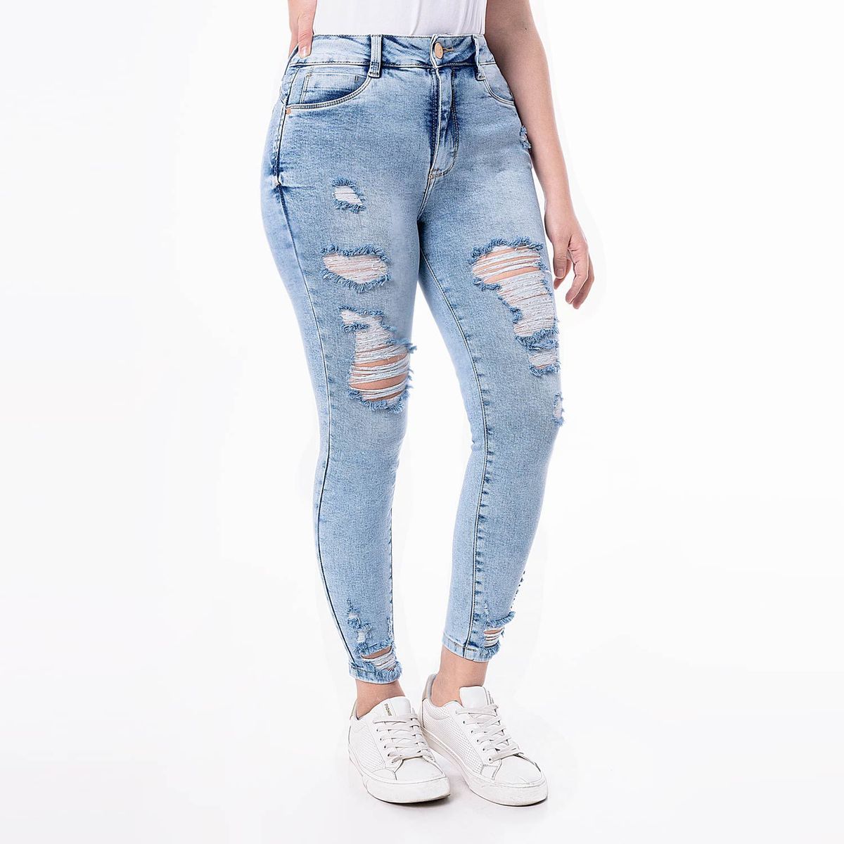 PIONIER - Pantalon Clasico Denim Stretch Mujer Yveth