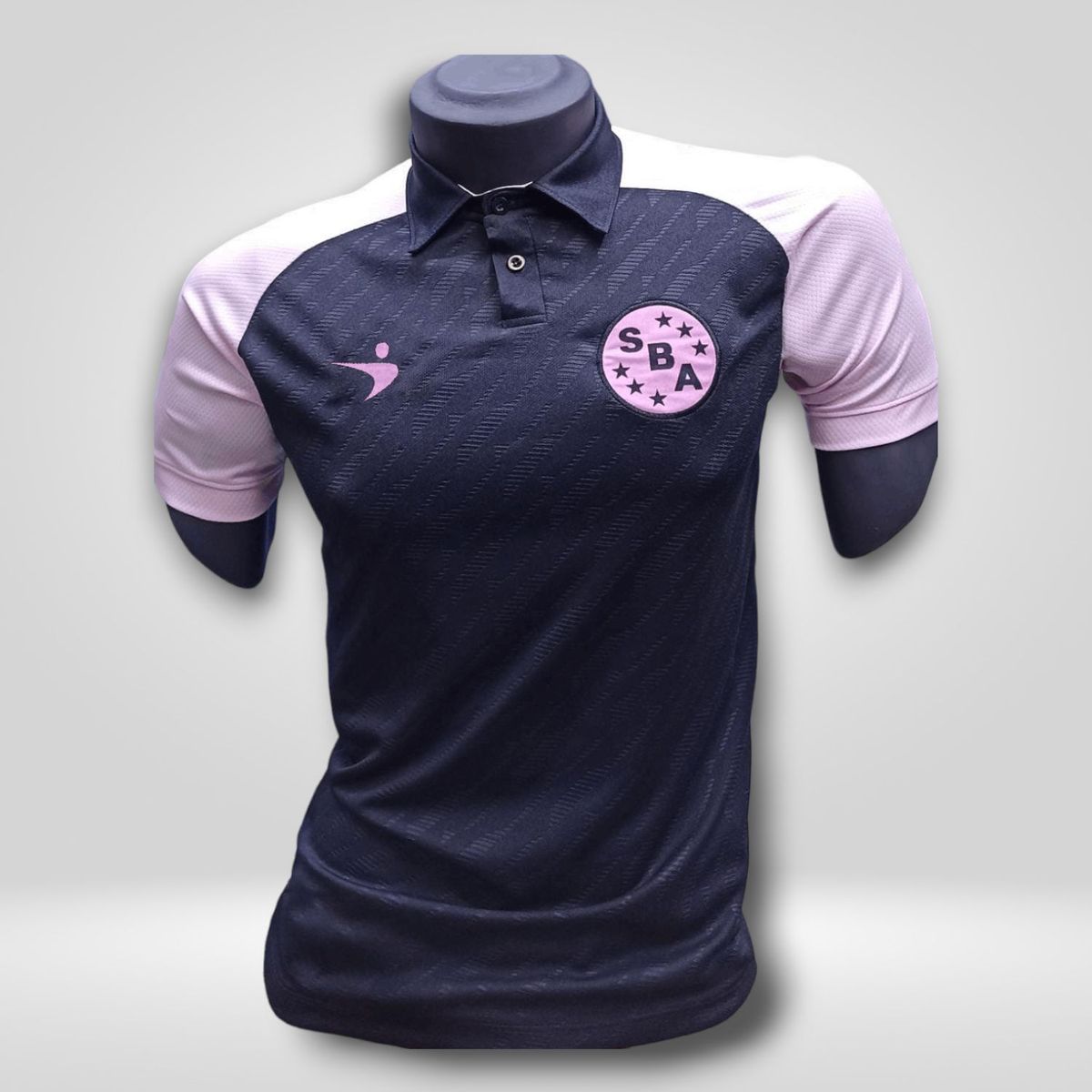 GENERICO - Polo cuello camisero de vestir Sport Boys color Negro Rosa