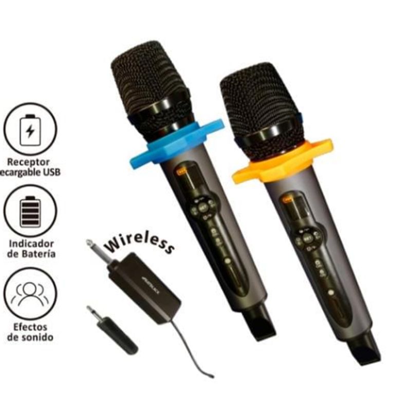 BATBLACK - microfono inalambrico profesional uhf doble bt-q2m