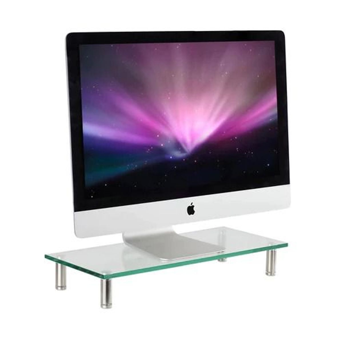 GENERICO - Mesa de Vidrio Altura Regulable para Monitor All In One Carga 30kg