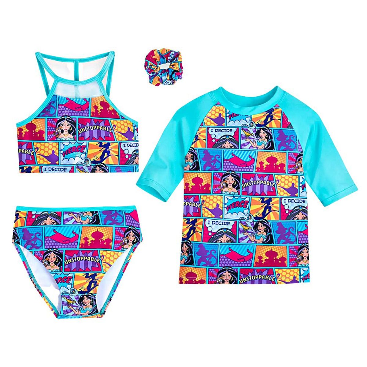 DISNEY - Ropa de Baño Disney Store Princesa Jasmine Tres Piezas