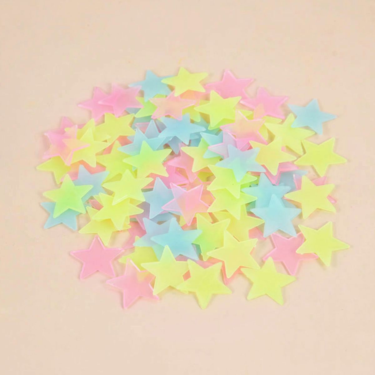 GENERICO - Pegatinas de pared que brillan en la oscuridad estrellas 3D