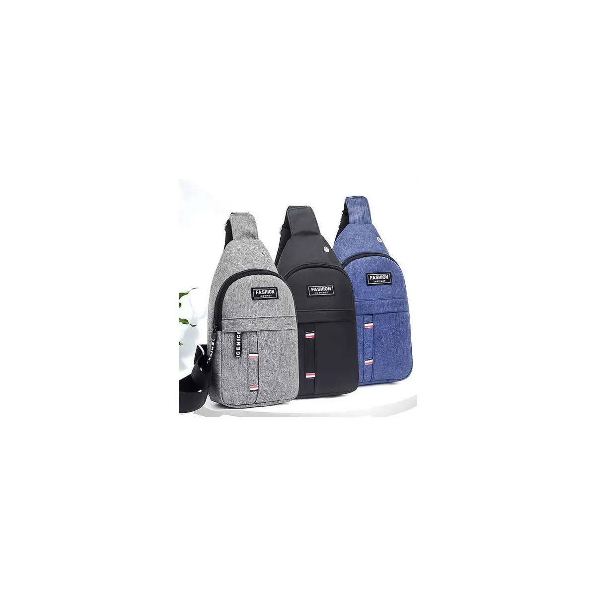 GENERICO - Mochila Morral Bandolera Riñonera Cruzado Juvenil Antirrobo Con USB