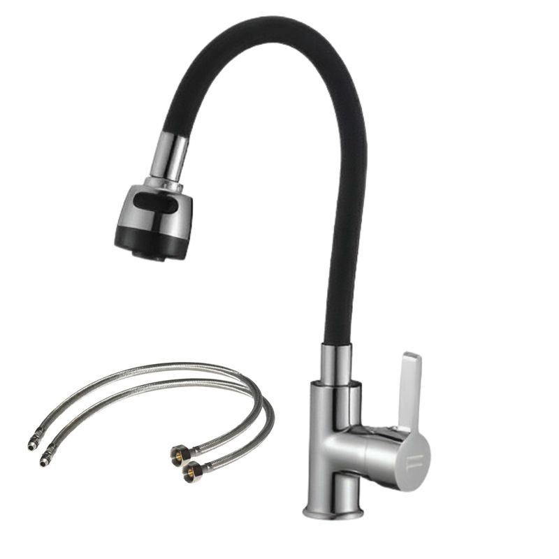 FRATELLI - Caño Llave Mezcladora Flexible cromada para cocina mueble Fratelli