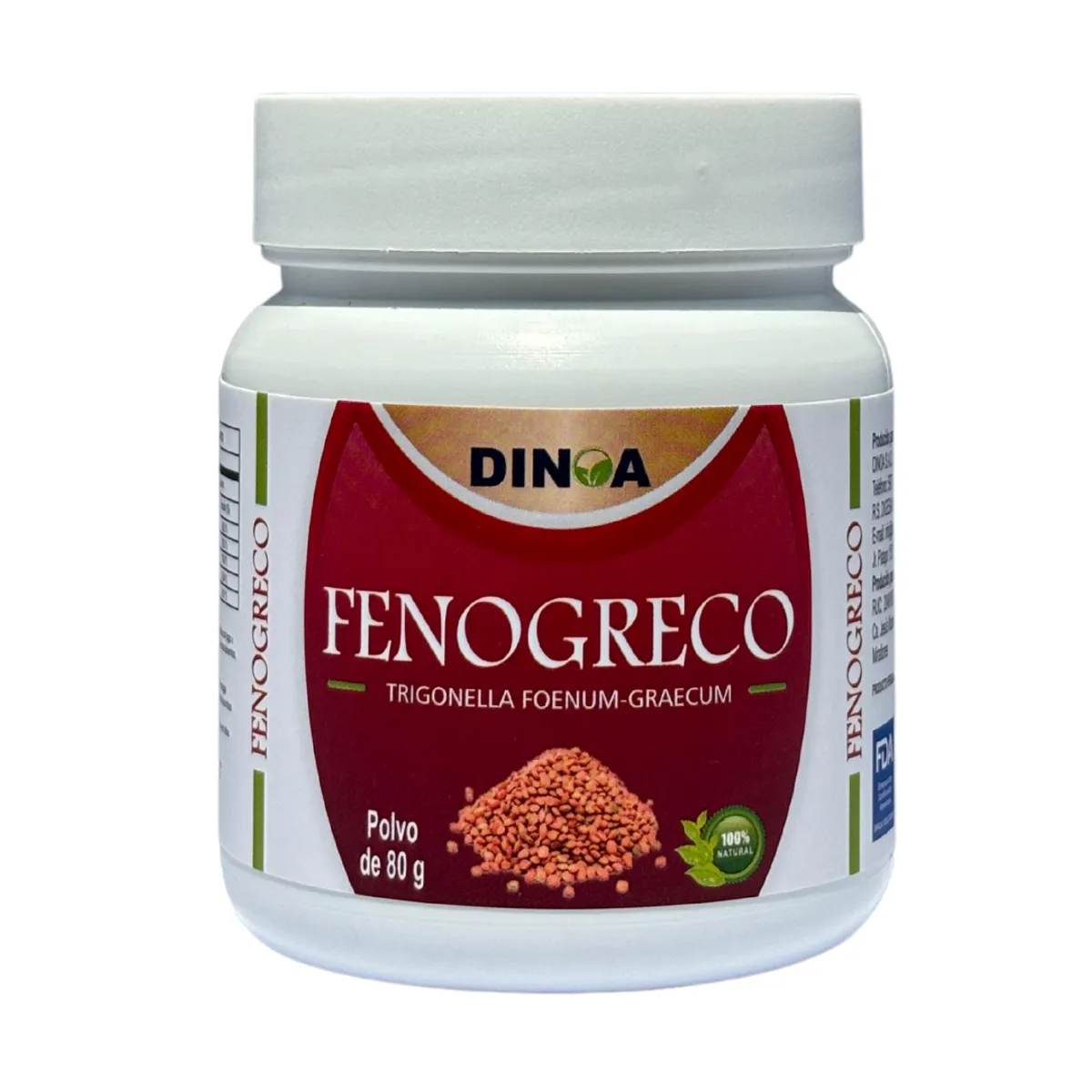 DINOA - Fenogreco Pote de 80gr Dinoa - Equilibrio hormonal - Feminidad natural