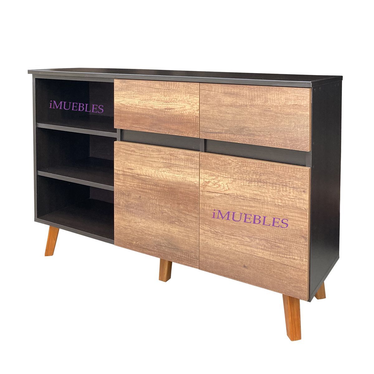 TEMEL - Consola Vintage Mueble Aparador Melamina