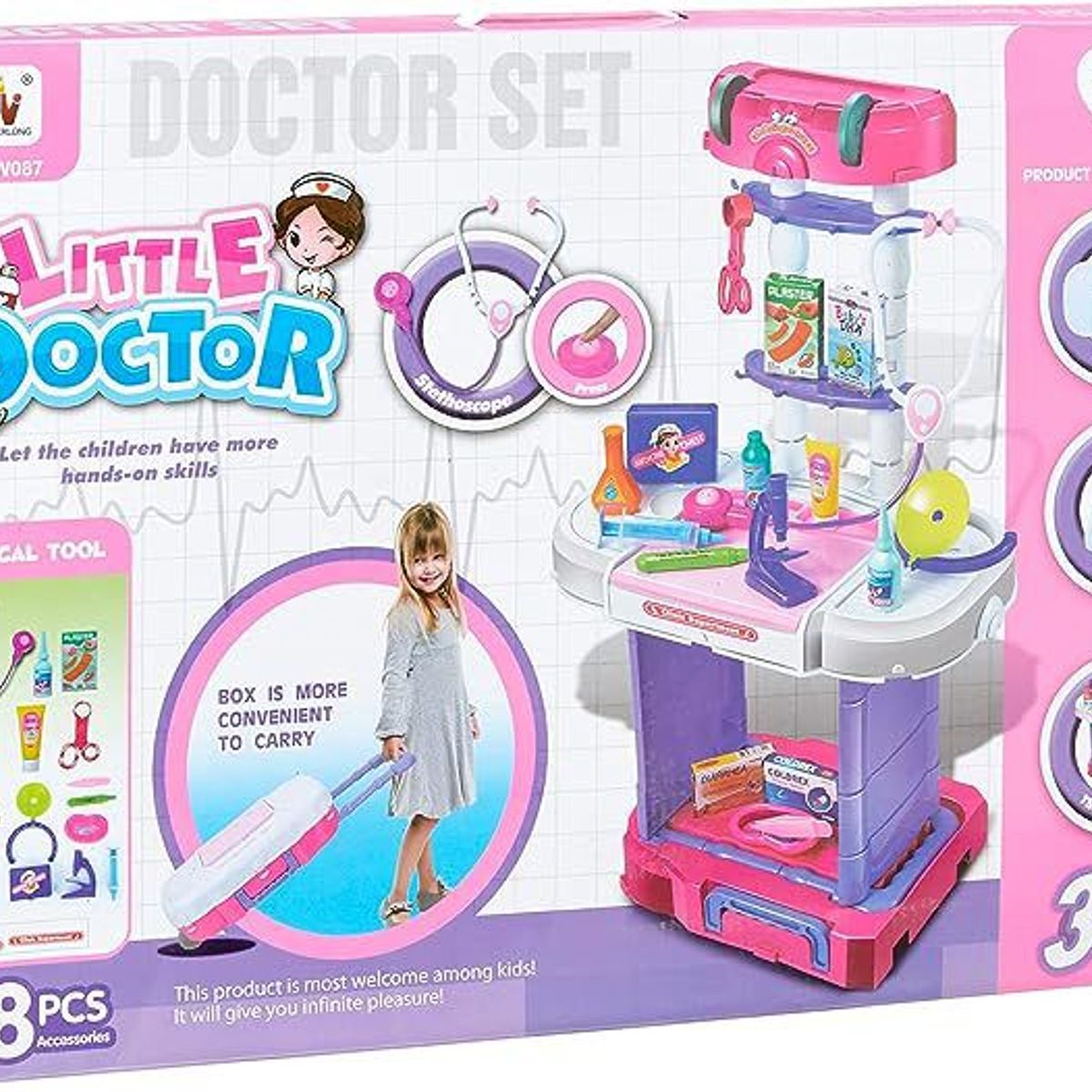 WANDERLONG - Juego de juguetes Little Doctor, 38 piezas