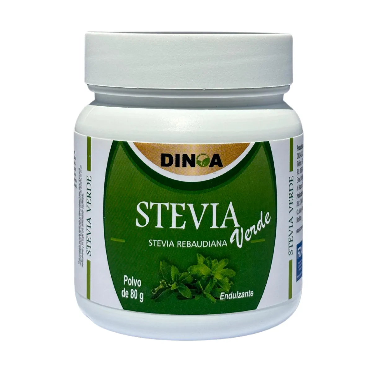 DINOA - Stevia Verde Polvo 80gr Dinoa- Endulzante Natural -Antioxidantes