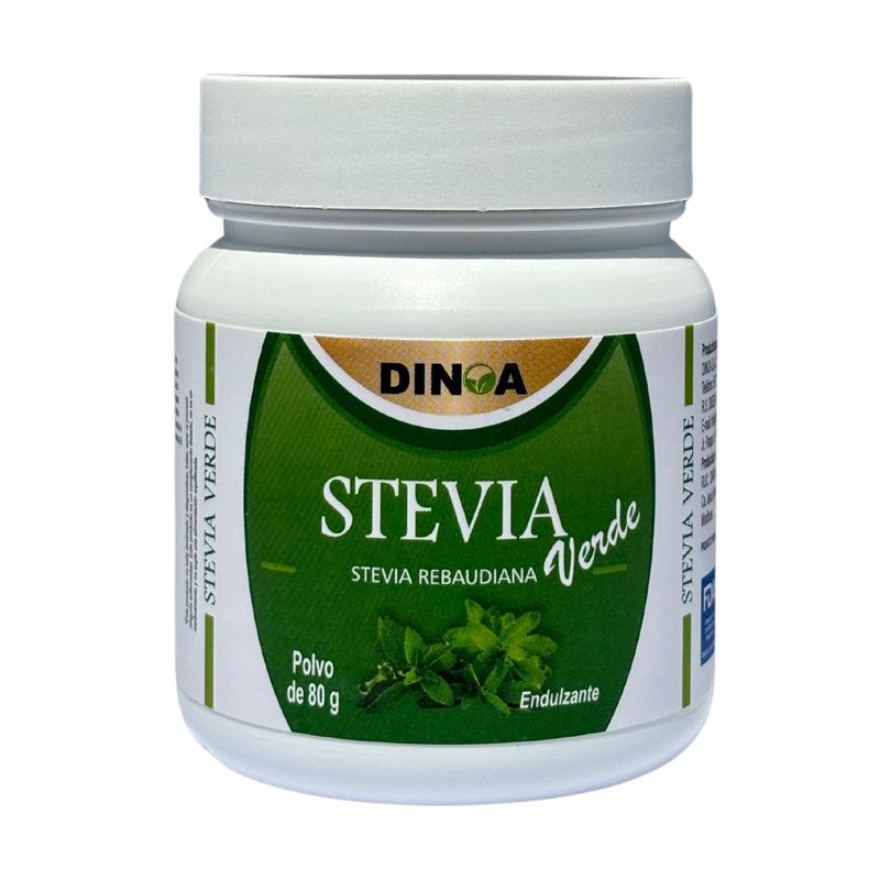 DINOA - Stevia Verde Polvo 80gr Dinoa- Endulzante Natural -Antioxidantes