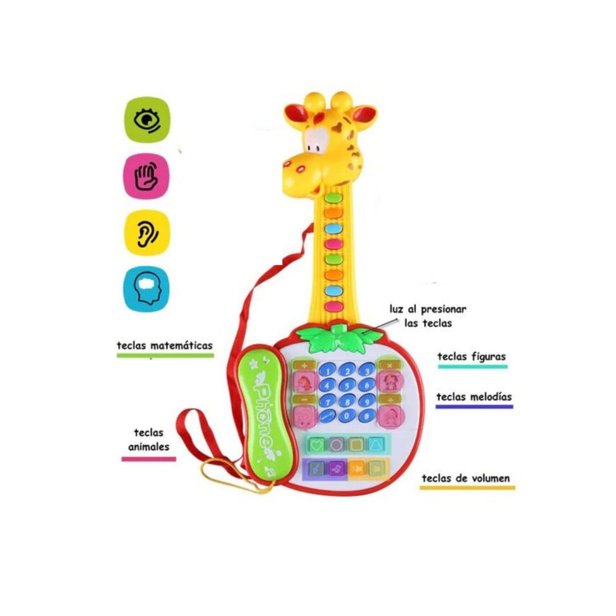 GENERICO - Guitarra jirafa telefono niños Mi Primera Enseñanza