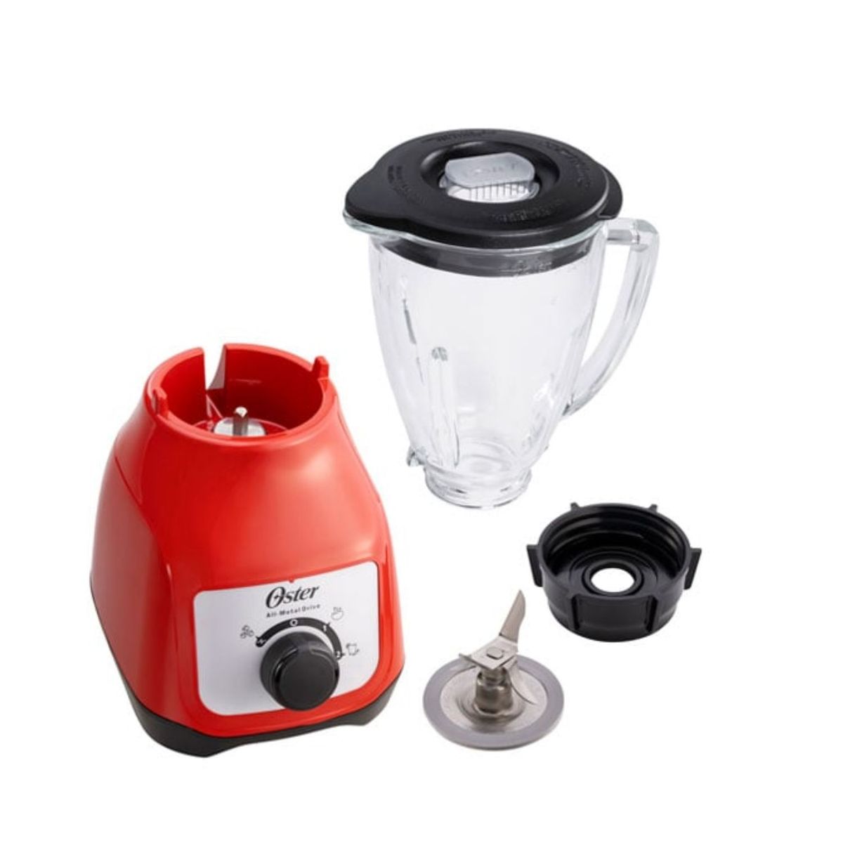 OSTER - LICUADORA  OSTER  ROJA  VASO DE VIDRIO  BLSTKAG RRD 053